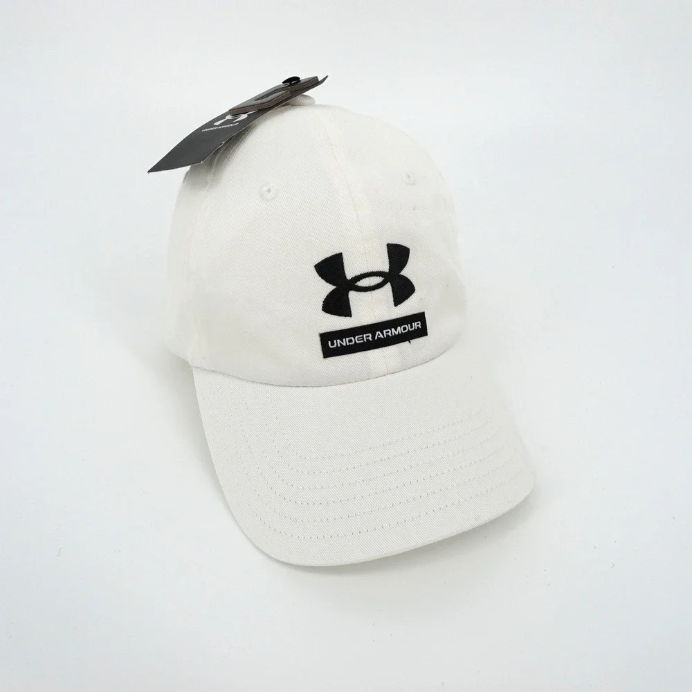 Under Armour Mens White Free Fit Adjustable Baseball Cap Hat OSFM NEW